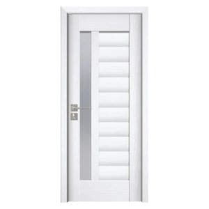 Usa interior din MDF Novo Doors ND03 LUX PREMIUM, Cadru din lemn masiv, Kit complet, Toc reglabil de 30 cm inclus, Plinta pe Ambele Parti, 70x200 cm, Alb