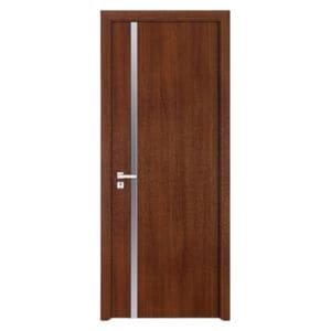 Usa interior din MDF Novo Doors ND04 LUX PREMIUM, Cadru din lemn masiv, Kit complet, Toc reglabil de 30 cm inclus, Plinta pe Ambele Parti, 70x200 cm, Maro