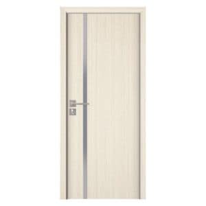 Usa interior din MDF Novo Doors ND04 LUX PREMIUM, Cadru din lemn masiv, Kit complet, Toc reglabil de 30 cm inclus, Plinta pe Ambele Parti, 60x200 cm, Crem
