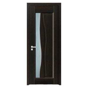 Usa interior din MDF Novo Doors ND07 LUX PREMIUM, Cadru din lemn masiv, Kit complet, Toc reglabil de 30 cm inclus, Plinta pe Ambele Parti, 80x200 cm, Wenge