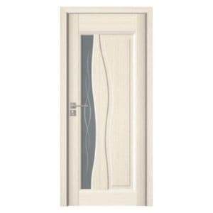 Usa interior din MDF Novo Doors ND07 LUX PREMIUM, Cadru din lemn masiv, Kit complet, Toc reglabil de 30 cm inclus, Plinta pe Ambele Parti, 80x200 cm, Crem