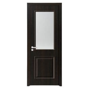Usa interior din MDF Novo Doors ND10 LUX PREMIUM, Cadru din lemn masiv, Kit complet, Toc reglabil de 30 cm inclus, Plinta pe Ambele Parti, 80x200 cm, Wenge