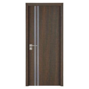 Usa interior din MDF Novo Doors ND08 LUX PREMIUM, Cadru din lemn masiv, Kit complet, Toc reglabil de 30 cm inclus, Plinta pe Ambele Parti, 70x200 cm, Wenge
