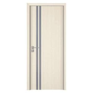 Usa interior din MDF Novo Doors ND08 LUX PREMIUM, Cadru din lemn masiv, Kit complet, Toc reglabil de 30 cm inclus, Plinta pe Ambele Parti, 80x200 cm, Crem