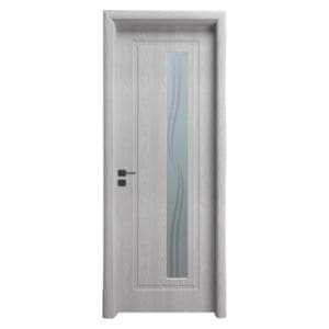 Usa interior din MDF Novo Doors ND93 LUX PREMIUM, Cadru din lemn masiv, Kit complet, Toc reglabil de 30 cm inclus, Plinta pe Ambele Parti, 80x200 cm, Alb