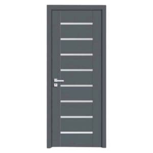 Usa interior din MDF Novo Doors ND11 LUX PREMIUM, Cadru din lemn masiv, Kit complet, Toc reglabil de 30 cm inclus, Plinta pe Ambele Parti, 60x200 cm, Gri antracit