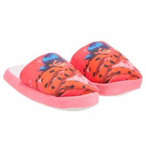 Papuci plusati pentru copii Team 2, Miraculous, LadyBug, multicolor, talpa antiderapanta