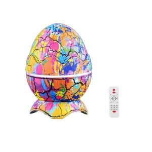 Proiector de stele LED, lumina de noapte cu telecomanda si difuzor Bluetooth, 14 efecte de lumina, cu 19 sunete naturale, stil ou de dinozaur, efect Aurora, ceata, lumina selenara