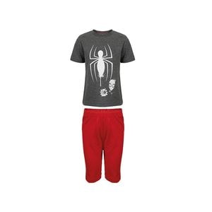 Pijama copii cu maneca scurta Spiderman Marvel, 100% bumbac, multicolor