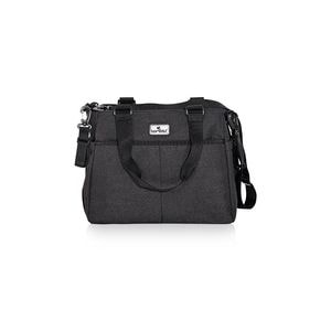 Geanta pentru accesoriile bebelusului, Lorelli, Maya, rezistenta la uzura, captuseala impermeabila, salteluta de infasat, compartiment izoterm detasabil pentru biberon sau sticla, Black