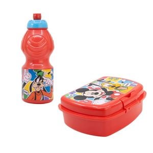 Set cutie sandwich si sticla pentru lichide, 400 ml, fara BPA, multicolor, Better, Mickey Mouse