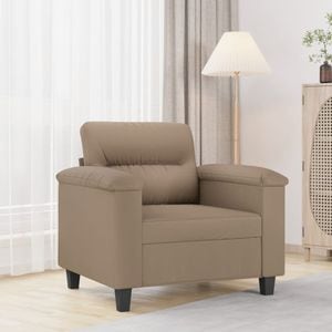 Canapea de o persoana vidaXL, cappuccino, 77 x 77 x 65 cm, piele ecologica