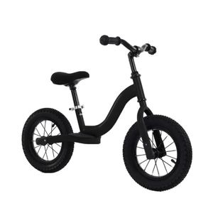 Bicicleta pedagogica fara pedale pentru copii NOVOKIDS Splend'Or Balance Bike 120, Roti gonflabile din cauciuc de 12", 1-5 ani, Maxim 30 kg, Roti din cauciuc EVA, Reglabila pe inaltime, Negru