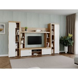 Set Mobila Sufragerie Milan, C3, 300x35.2x182 cm, Stejar Auriu