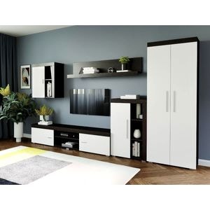 Set Mobila sufragerie Milan C2 Uno, 307.6x35.2x182 cm, Alb-Maro