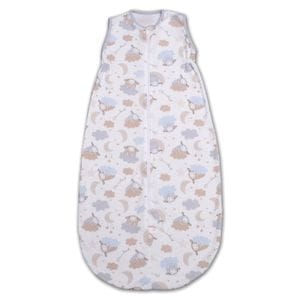 Sac dormit copii de vara 0-18 luni Kidizi On a Cloud Pastel, 80 cm