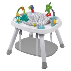 Centru de Activitati 3 in 1 NOVOKIDS MultiPlay Table Jumper, Transformabil in masuta de studiu si Lego, 0-10 ani, Cu melodii si lumini, Functie jumper, Gri