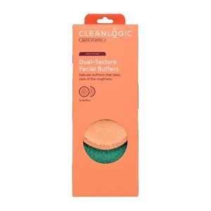 Bureti pentru curatarea fetei, cu doua texturi, Bath & Body, Cleanlogic, 3 bucati