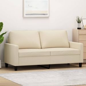 Canapea fixa VidaXL, 2 locuri, 158 x 77 x 80 cm, crem