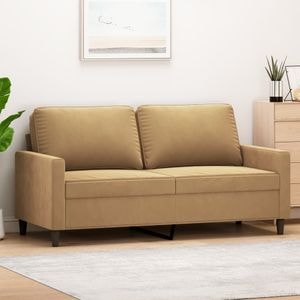 Canapea cu 2 locuri vidaXL, 140 cm, catifea, maro