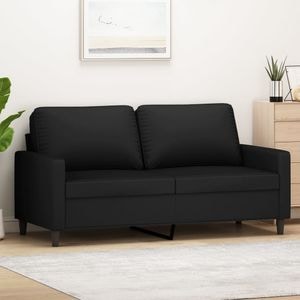 Canapea cu 2 locuri vidaXL, 140 cm, catifea, negru