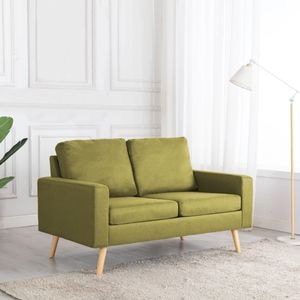 Canapea fixa VidaXL, 2 locuri, 130 x 76 x 82.5 cm, verde