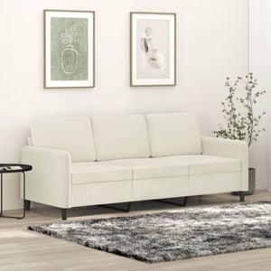 Canapea cu 3 locuri vidaXL,180 cm, catifea, crem