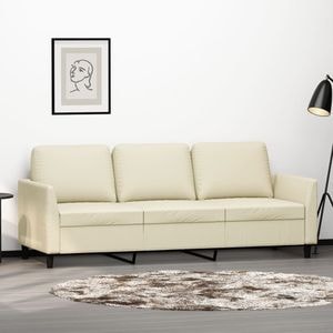 Canapea cu 3 locuri vidaXL,180 cm, piele ecologica, crem