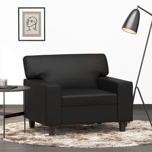 Canapea de o persoana vidaXL, 60 cm, piele ecologica, negru