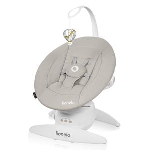 Balansoar, Lionelo, Iris, 2 in 1, Rotire 360 grade, Electric, Cu 3 moduri de leganare, 5 trepte de viteza, 3 pozitii de inclinare, Pana la 9 kg, Bej