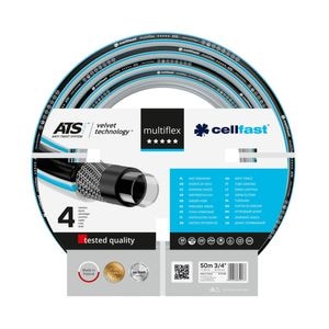 Furtun pentru gradina Cellfast MULTIFLEX cu 4 straturi, 3/4", Armat, 50m, protectie UV, antirasucire