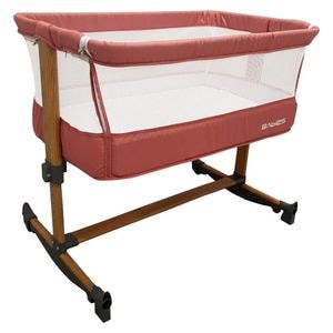 Patut copii transformabil in balansoar bebe Baby Care Babies, Co-Sleeper, Dimensiuni 84X78X50 cm, 7 trepte de inaltime, Saltea inclusa, Roz