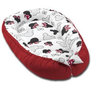 Cosulet bebelus pentru dormit Kidizi Baby Nest Cocoon, 90x50 cm, Minnie