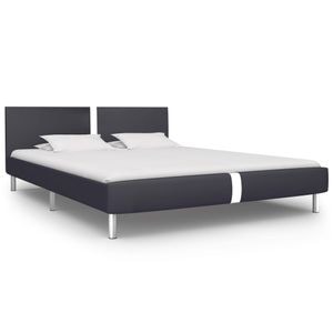Cadru de pat vidaXL, piele ecologica, 120 x 200 cm, negru