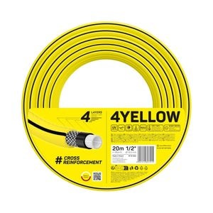 Furtun pentru gradina Cellfast 4YELLOW 1/2", 20m, 4 straturi, protectie UV, antirasucire
