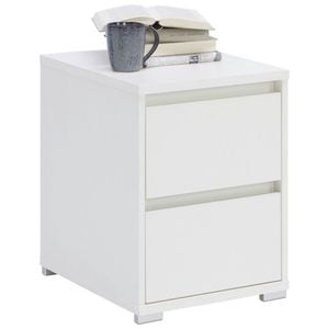 Noptiera CARRYHOME, 40x55x48 cm, 2 sertare, Alb