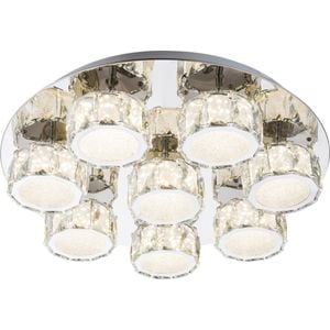 Plafoniera 64W, LED inclus, Argintiu
