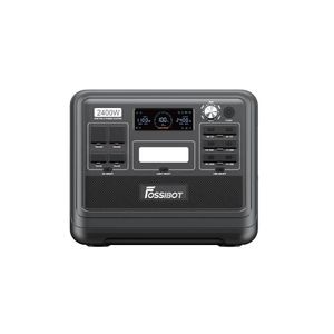 Statie de incarcare portabila Fossibot F2400 Negru, 2400W, 2048Wh, 640000mAh, Ecran LCD, Protectie BMS, 16 iesiri, Lanterna LED, SOS