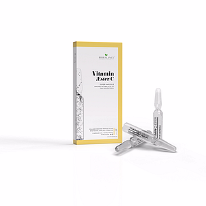 Vitamin Ester C Fiole concentrate cu efect de lifting si luminozitate, cu acid ascorbic 15%, Bio Balance, 10 x 2 ml