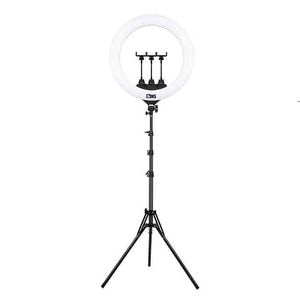 Lampa Circulara SIKS Ring Light LED Make-UP 45cm, 18inch, 3 Moduri De Lumina, 10 Trepte Reglaj, Suport Telefon, Telecomanda Selfie