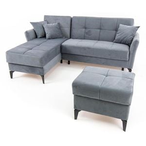 Coltar extensibil Levy ,cu taburet Levy, 230 cm, gri
