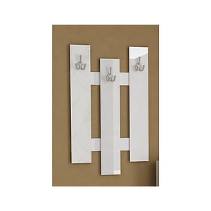 Cuier pentru hol Como  60x100 cm Alb lucios