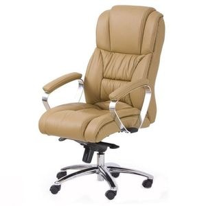 Fotoliu directorial HM Foster, Cu brate, Piele naturala, 26 kg, Bej
