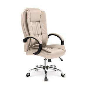 Fotoliu directorial DRIMUS HM RELAX, Cu brate, Piele ecologica, 17 kg, Bej