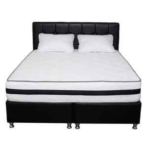 Set Saltea Super Lux Ortopedica IRIS plus 2 perne microfibra, DRIMUS, 50 x 70, 160 x 200 x 26 cm, Alb