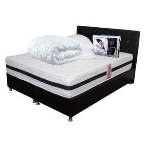 Set Saltea Super Lux Ortopedica Forte TULIP plus 2 perne 50 x 70 plus Husa hipoalergenica plus Pilota iarna 180 x 200, 140 x 200 x 30 cm, Alb