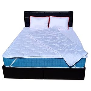 Set Saltea PARIS Memory Foam Silvercare plus 2 perne plus Husa hipoalergenica plus Pilota microfibra, DRIMUS, vara 200 x 220, 180 x 200 x 23 cm, Alb