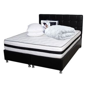Set Saltea Super Lux Ortopedica IRIS plus 2 perne 50 x 70 plus Husa hipoalergenica plus Pilota microfibra, DRIMUS, vara 200 x 220, 180 x 200 x 26 cm, Alb