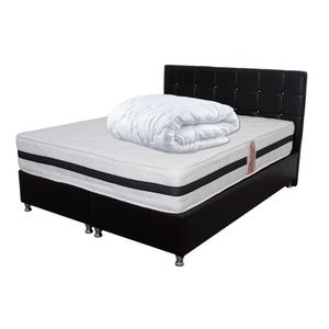 Set Saltea Super Lux Ortopedica Forte TULIP plus Pilota microfibra, DRIMUS, vara 200 x 220, 180 x 200 x 30 cm, Alb
