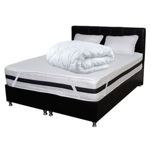 Set Avantaj Saltea Super Lux Ortopedica Forte TULIP + 2 perne 50 x 70 + Husa hipoalergenica + Pilota iarna 200 x 200, 180 x 200 x 30 cm, Alb